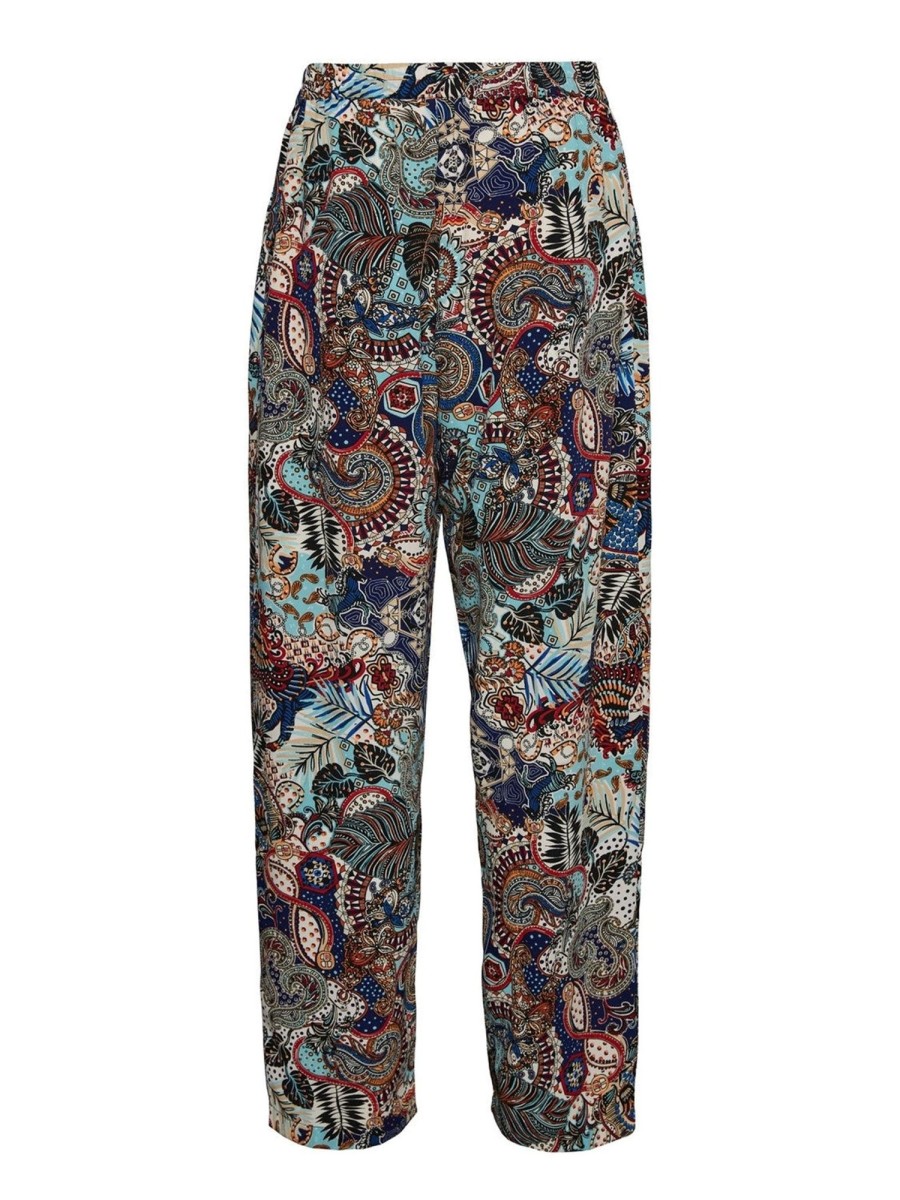 Dame Vero Moda Bukser | Sarai Pants - Scuba Blue