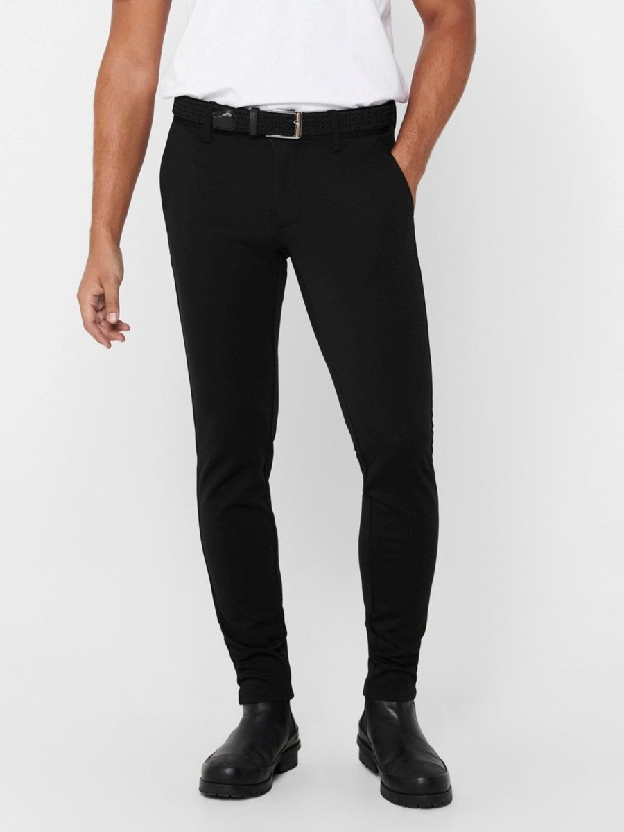 Herre Only u0026 Sons Bukser | Mark Pants - Sort (Straek Bukser)