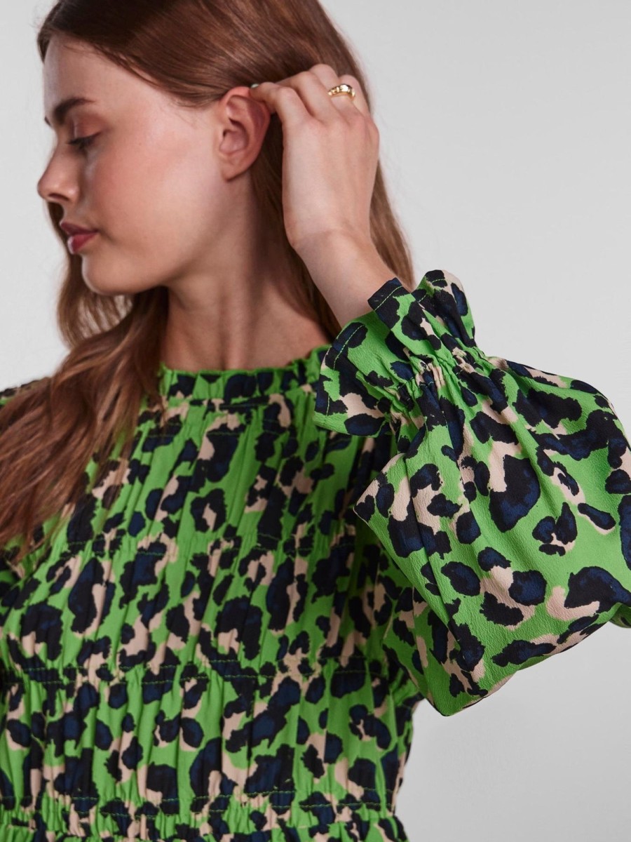 Dame PIECES Skjorter & Bluser | Meline Bluse - Grass Green