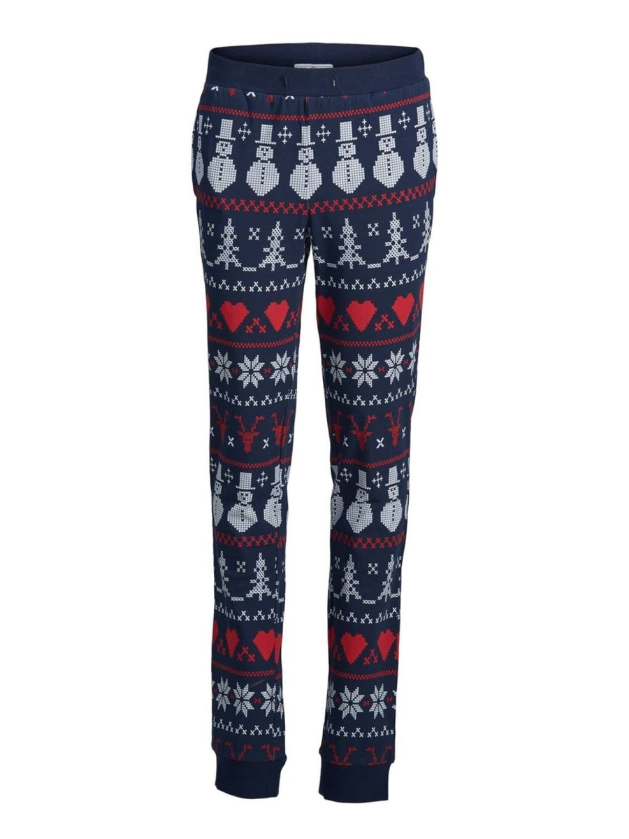 Herre TeeShoppen Undertoj & Stromper | Snowflake Junior Pyjamas - Navy