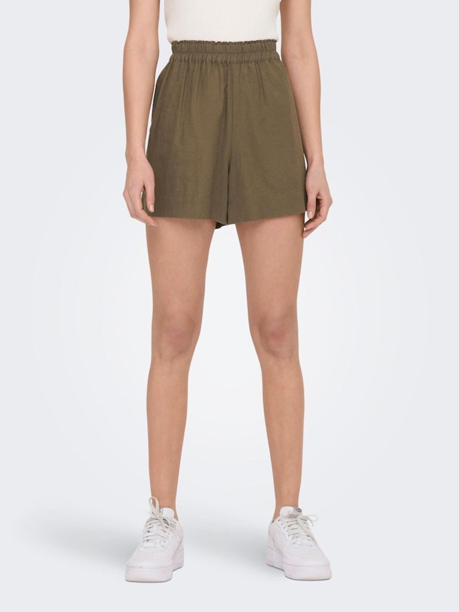 Dame ONLY Shorts | Tokyo Linen Shorts - Brun