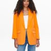 Dame ONLY Blazere | Lana-Berry Oversized Blazer - Flame Orange