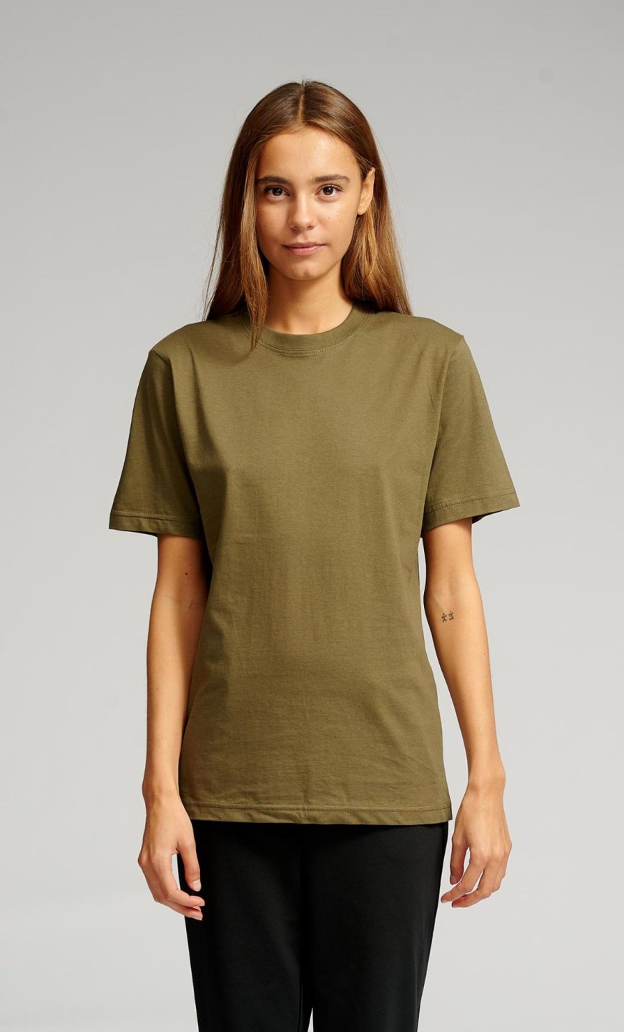 Dame TeeShoppen T-Shirts & Toppe | Oversized T-Shirt - Army (Dame)