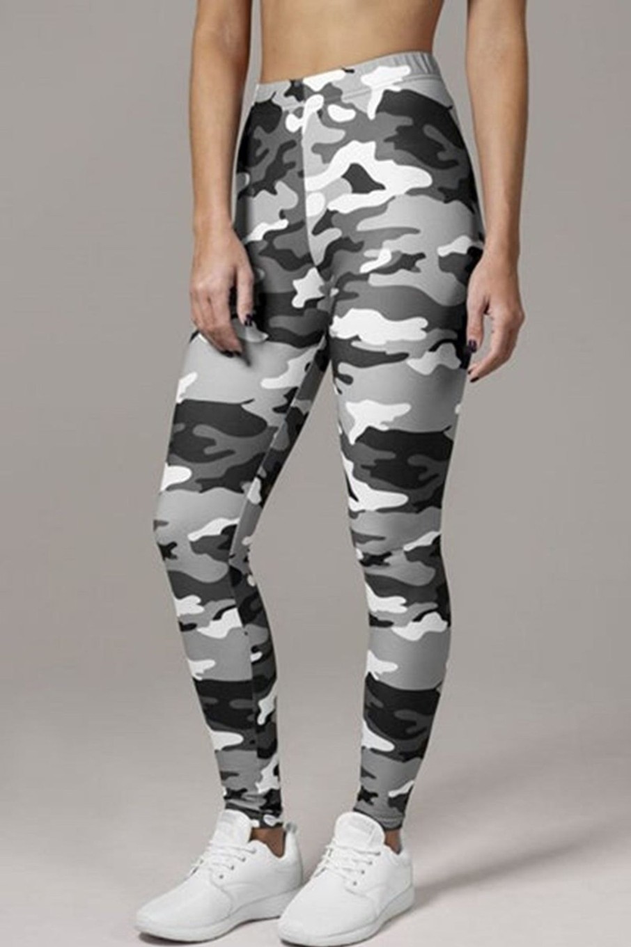 Dame Urban Classics Bukser | Ladies Camo Leggings - Hvid