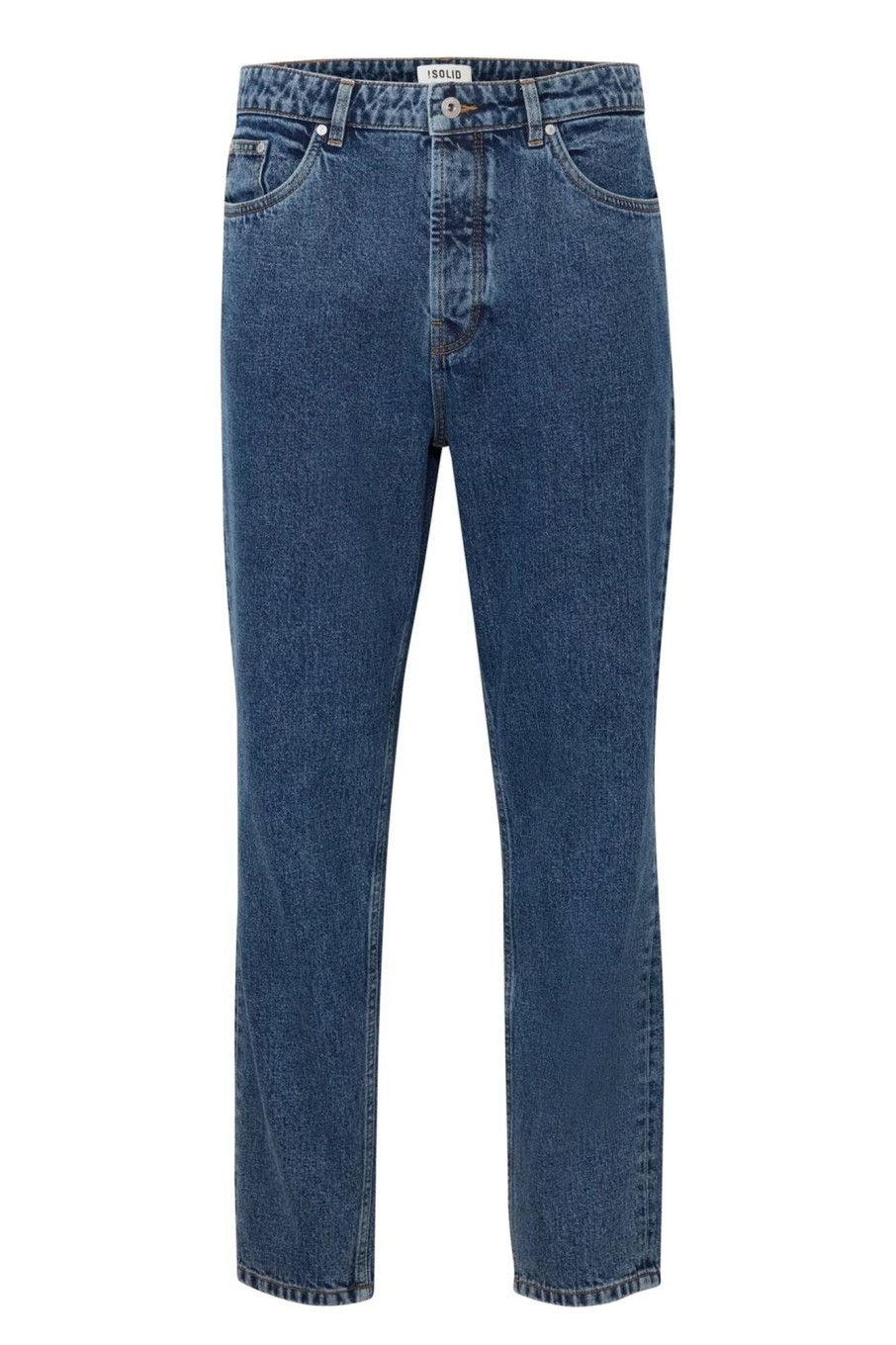 Herre Solid Jeans | Dylan Dad Fit Jeans - Dark Blue Denim