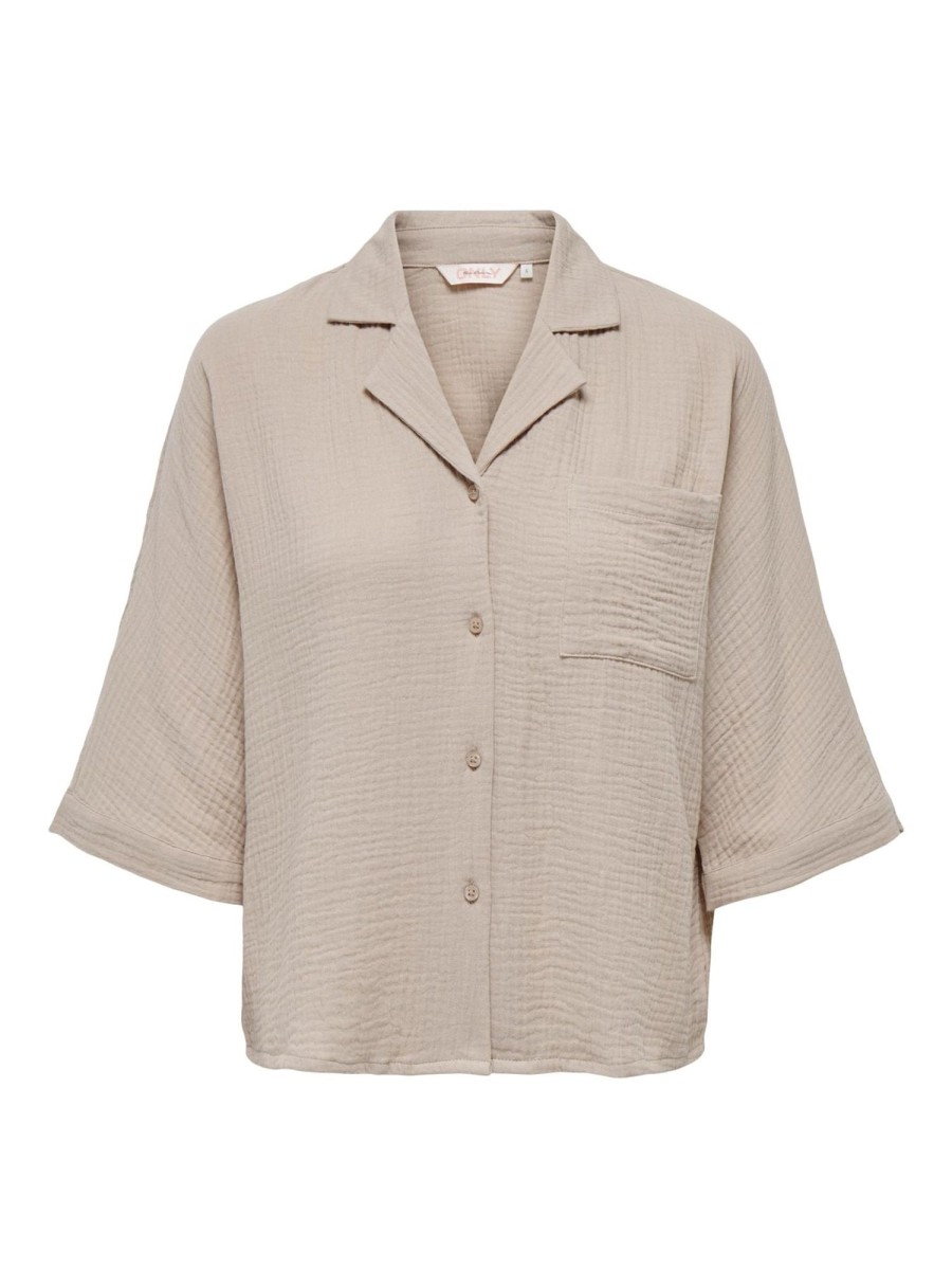 Dame ONLY Skjorter & Bluser | Thyra Skjorte - Oxford Tan