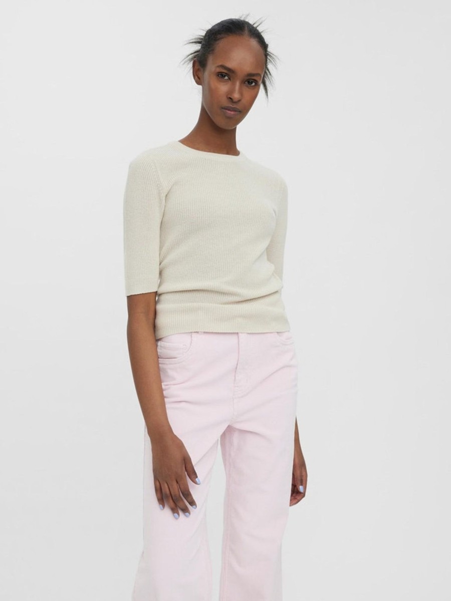 Dame Vero Moda Strik | Lexsun O-Neck Pullover - Birch