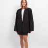 Dame PIECES Blazere | Size Oversized Blazer - Sort