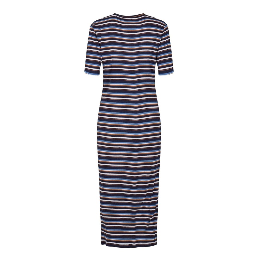 Dame Liberté Kjoler | Roberta Dress - Navy Stripe