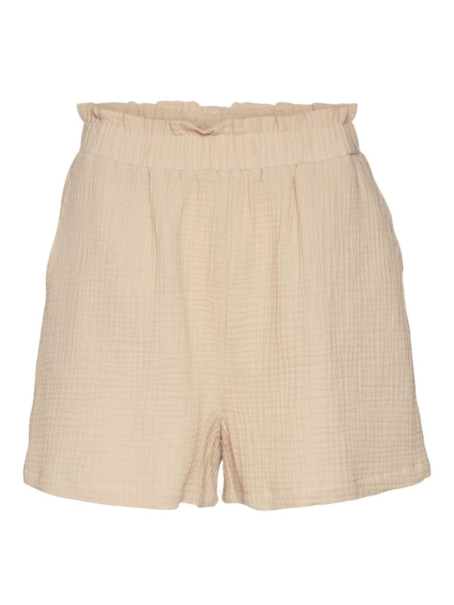 Dame Vero Moda Shorts | Natali High Waist Shorts - Irish Cream