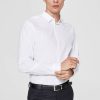 Herre Selected Homme Skjorter | Preston Skjorte - Slim Fit - Hvid