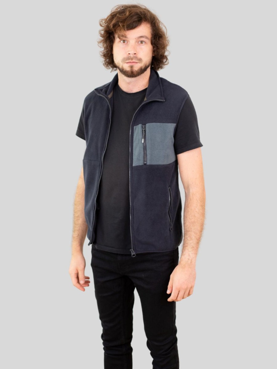 Herre Only u0026 Sons Jakker & Frakker | Davis Fleece Vest - Dark Navy