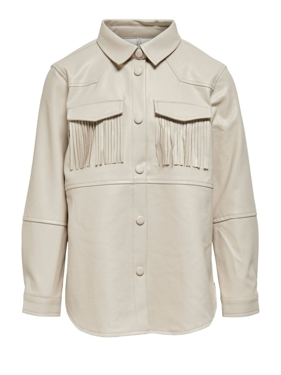 Born Kids Only Overdele | Nanna Fringe Shirt - Sand