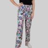 Dame Vero Moda Bukser | Elin Blomstret Pants - Port Royale/Big Flower