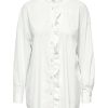 Dame ONLY Skjorter & Bluser | Sofia Frill Bluse - Bright White