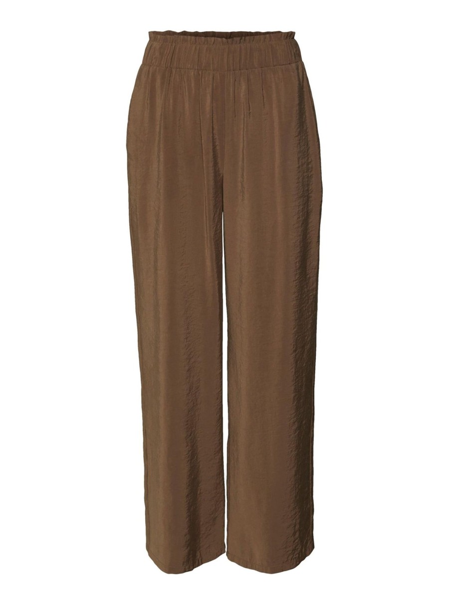 Dame Vero Moda Bukser | Queeny Regular Pants - Toffee