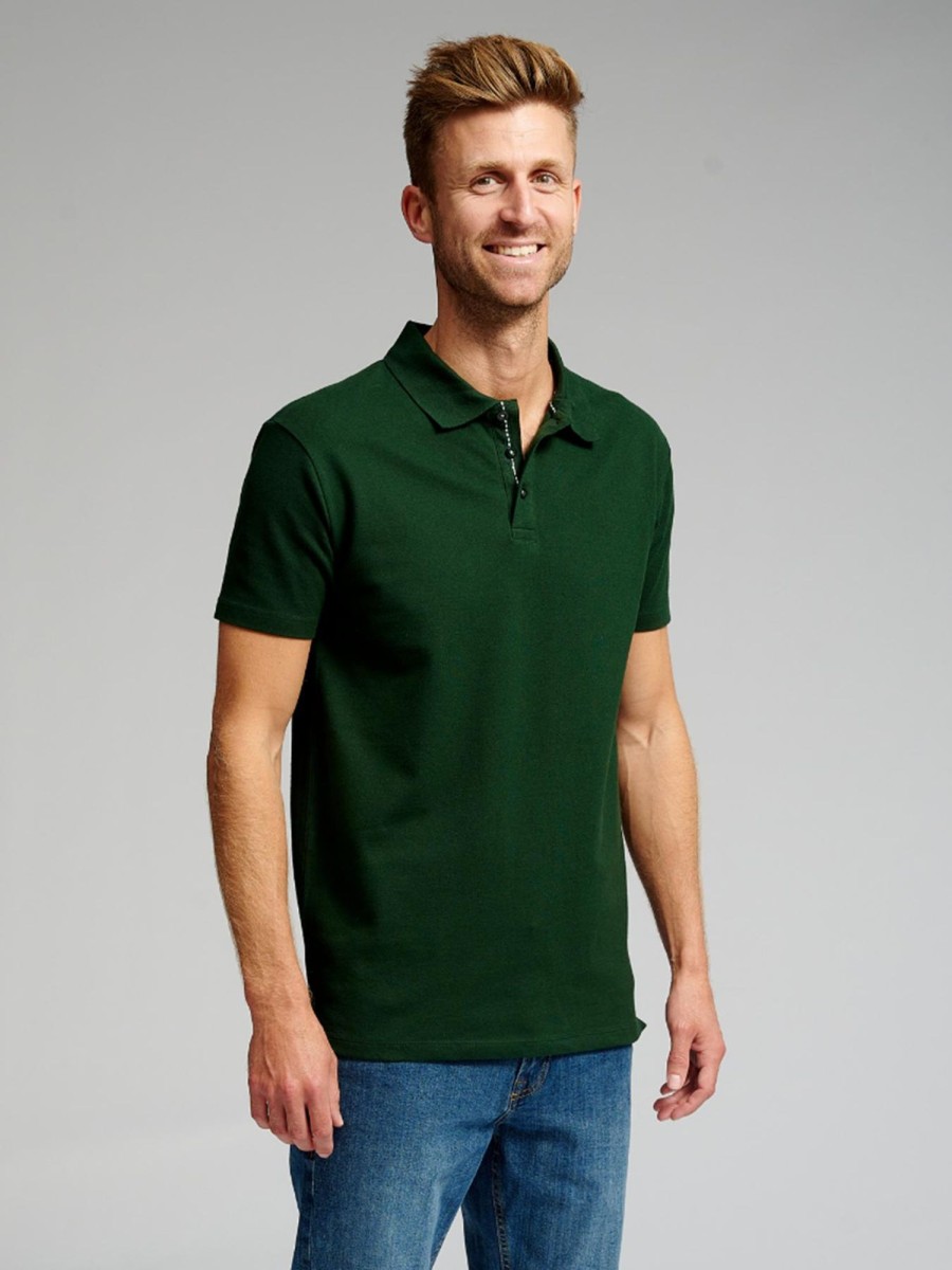 Herre TeeShoppen Poloshirts | Muscle Polo Shirt - Morkegron