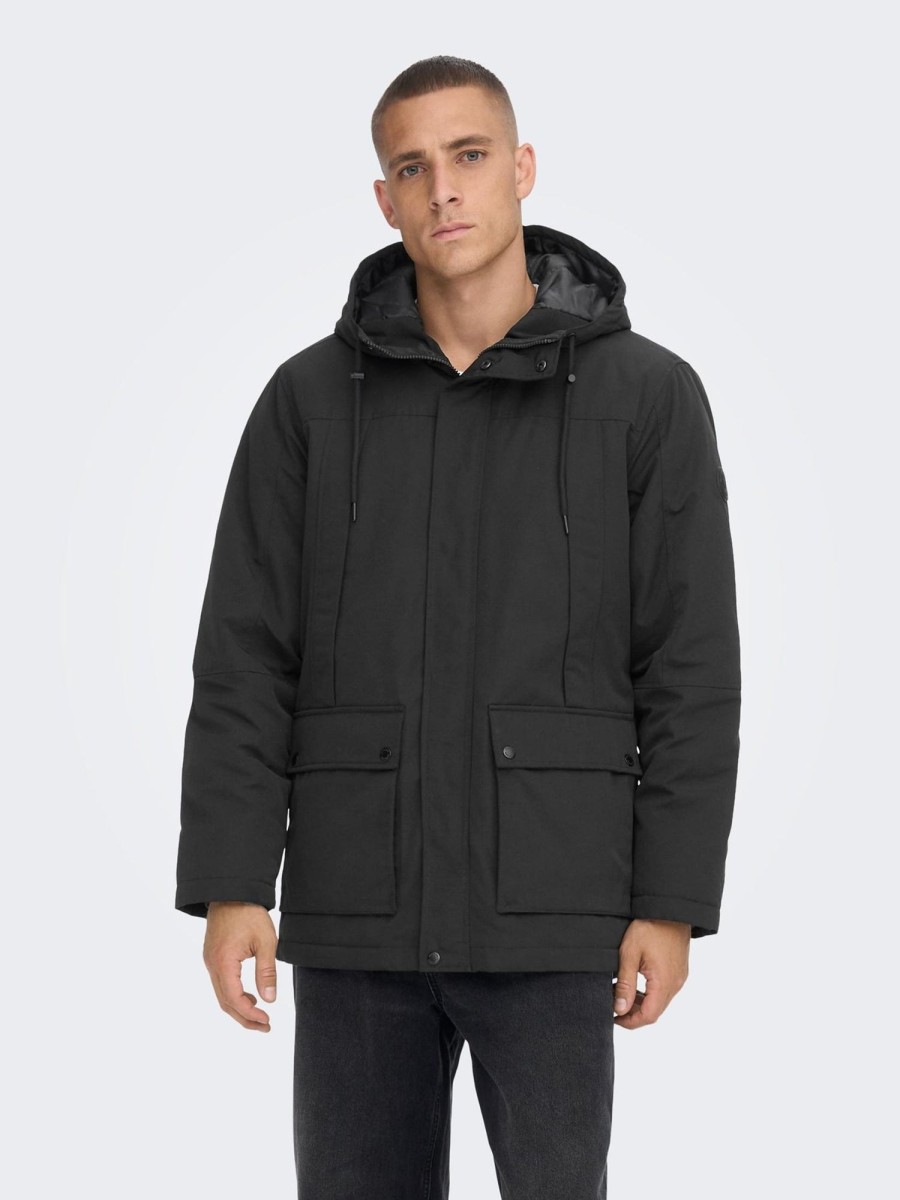 Herre Only u0026 Sons Jakker & Frakker | Jayden Parka - Sort