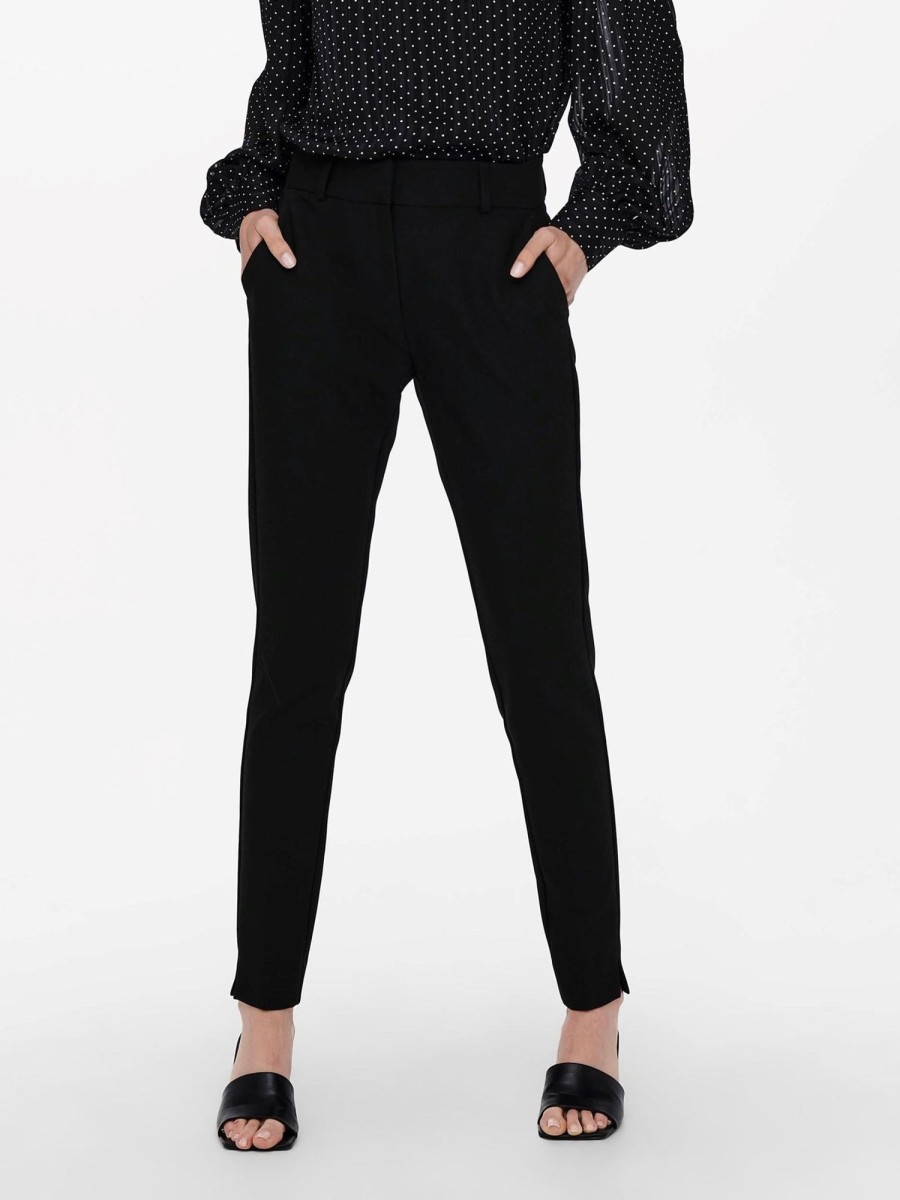 Dame ONLY Bukser | Veronica High Waist Pants - Sort