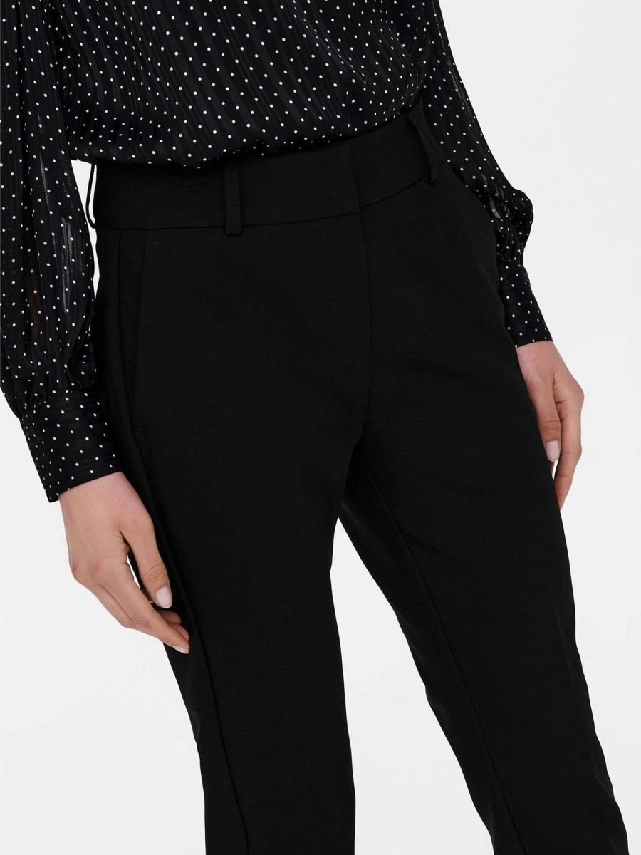 Dame ONLY Bukser | Veronica High Waist Pants - Sort