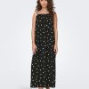 Dame ONLY Kjoler | Mia Slip Maxi Kjole - Sort