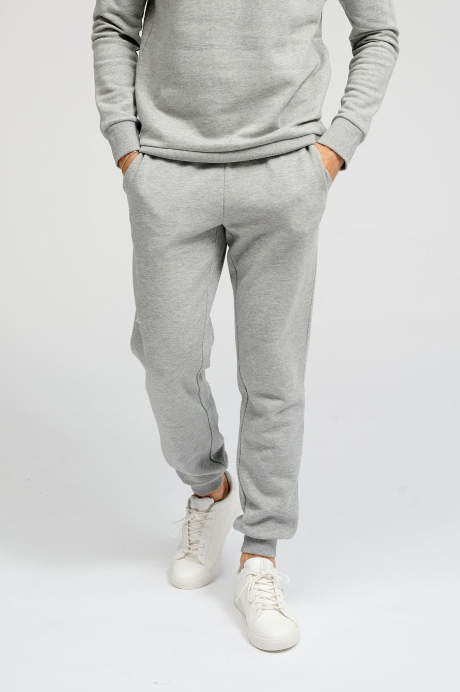 Herre TeeShoppen Bukser | Basic Sweatpants - Lys Gra Melange