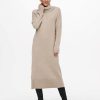 Dame ONLY Kjoler | Brandie Roll Neck Dress - Pumice Stone