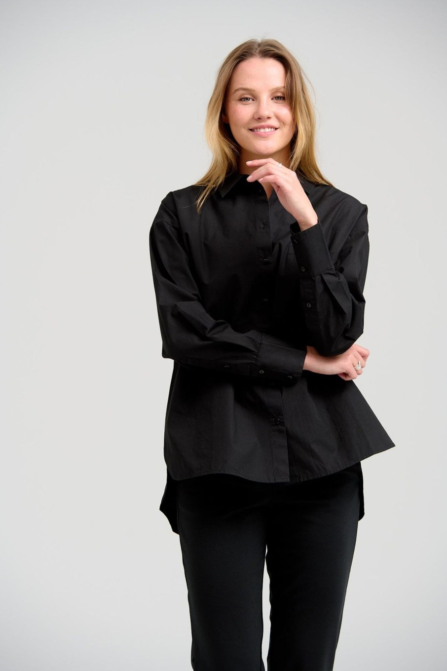 Dame TeeShoppen Skjorter & Bluser | Relaxed Shirt - Sort