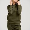 Dame TeeShoppen Trojer | Basic Hoodie Sweat - Morkegron