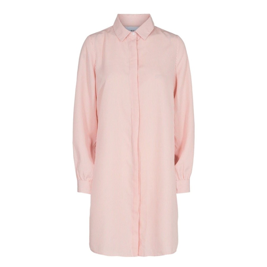 Dame Liberté Skjorter & Bluser | Ulrikke Shirt - Rose Hvid Stribet