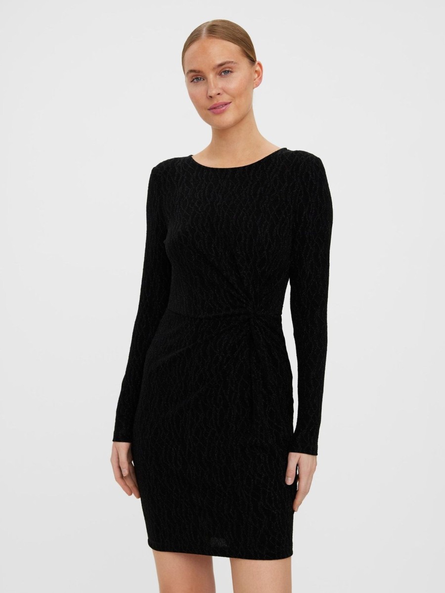 Dame Vero Moda Kjoler | Kanz Mini Kjole - Black Lurex