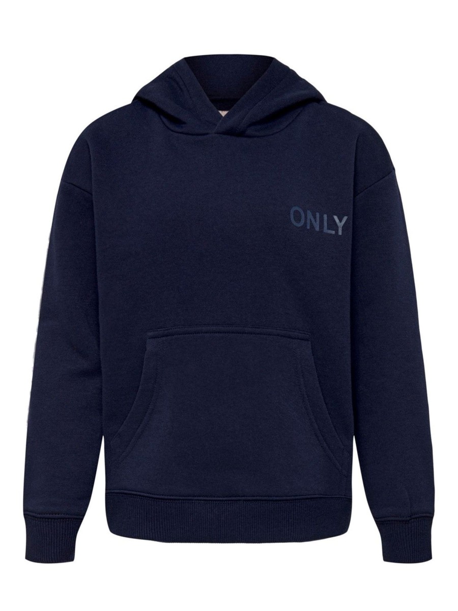 Born Kids Only Trojer | Every Life Small Logo Hoodie - Evening Blue