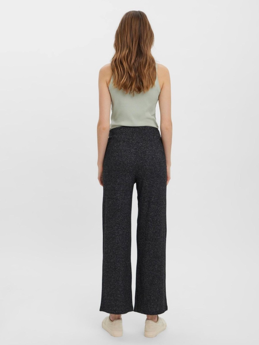 Dame Vero Moda Bukser | Chill Pants (Wide Leg) - Morkegra