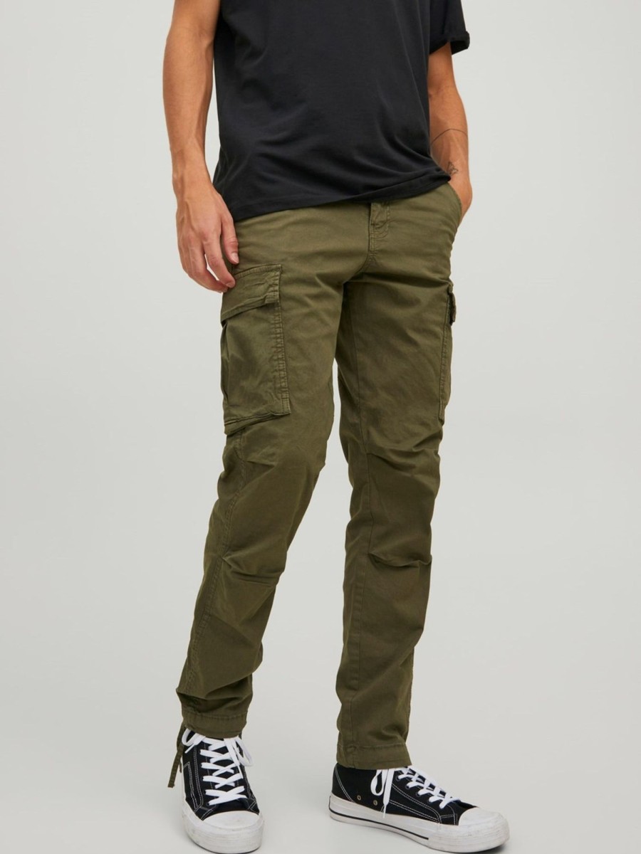 Herre Jack u0026 Jones Bukser | Space Tucker Bukser - Olive Night