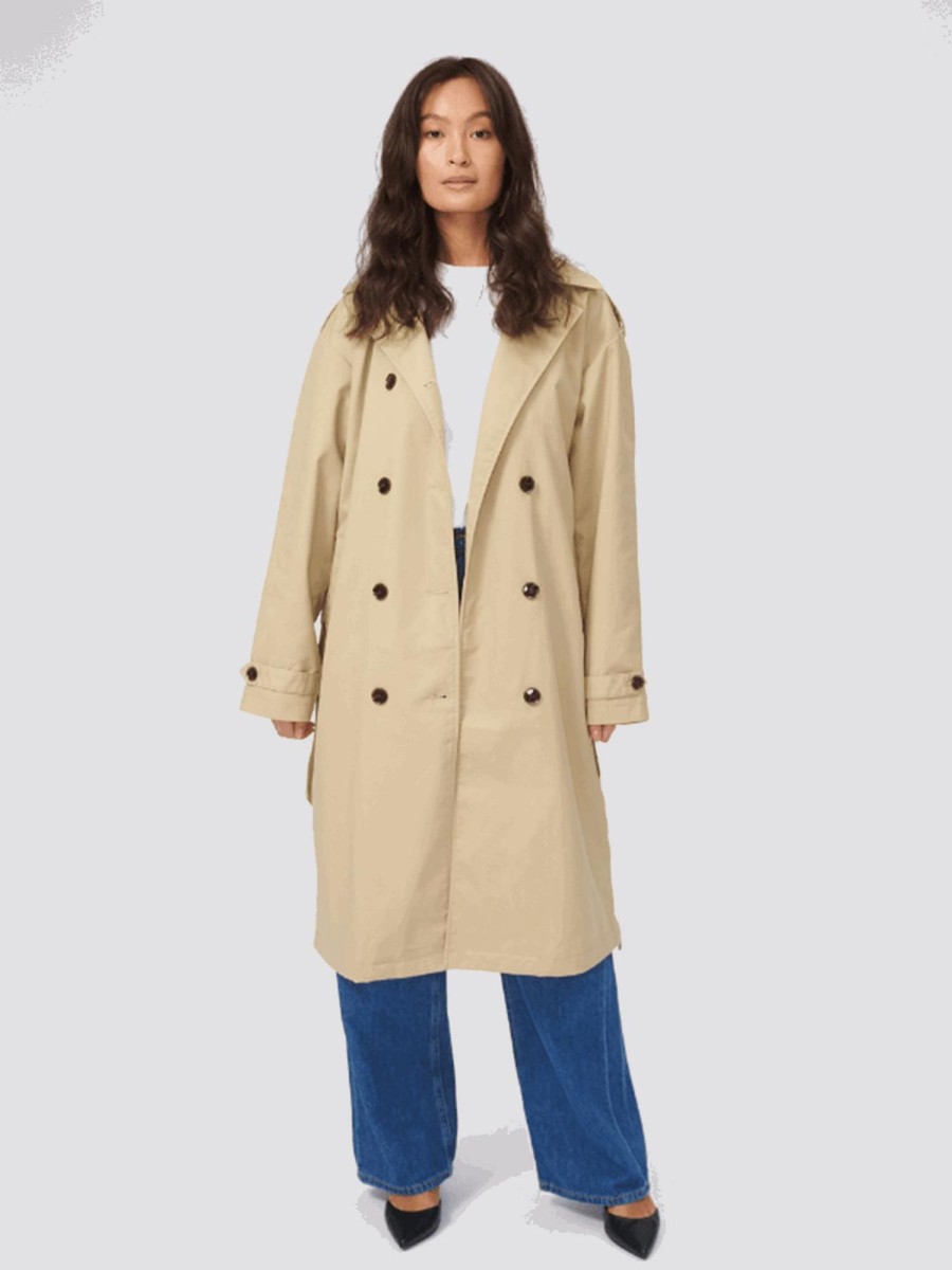 Dame TeeShoppen Jakker & Frakker | Linea Trenchcoat - Beige