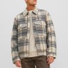 Herre Jack u0026 Jones Jakker & Frakker | Baxter Wool Jacket - Lead Gray