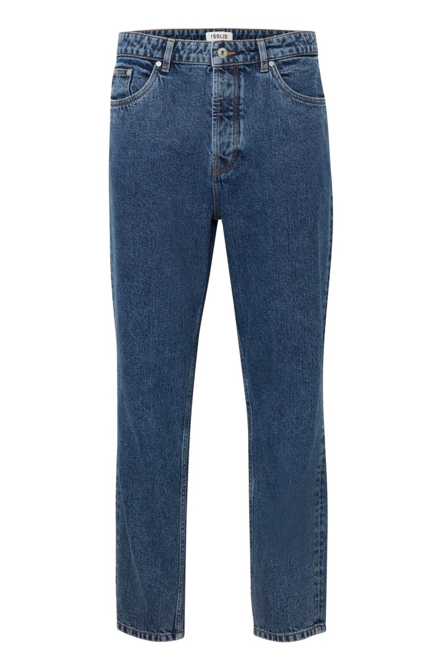 Herre Solid Jeans | Dylan Dad Fit Jeans - Blue Denim