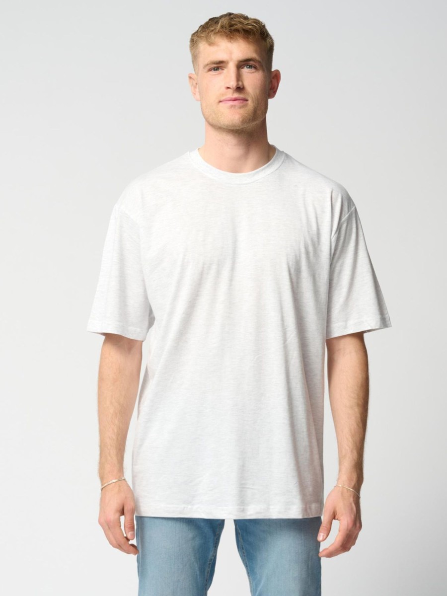 Herre TeeShoppen T-Shirts | Oversized T-Shirt - Lysegra