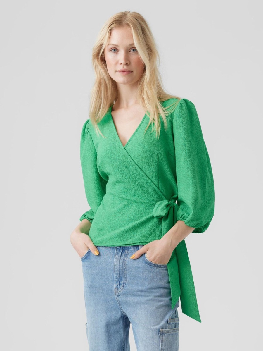 Dame Vero Moda Skjorter & Bluser | Pepper Aya Bluse - Bright Green