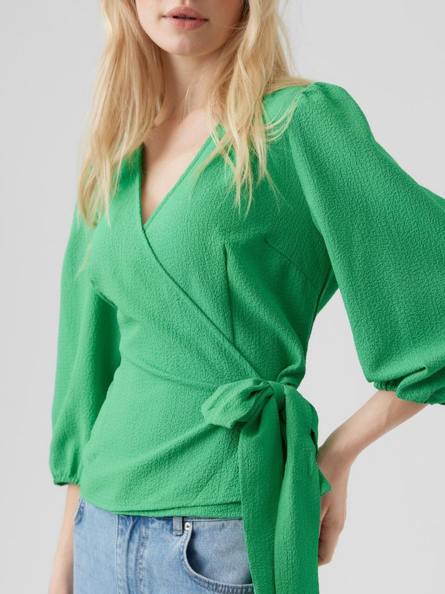 Dame Vero Moda Skjorter & Bluser | Pepper Aya Bluse - Bright Green