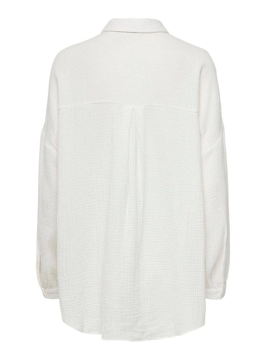 Dame ONLY Skjorter & Bluser | Thyra Oversized Skjorte - Cloud Dancer