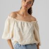 Dame Vero Moda T-Shirts & Toppe | Florence Top - Birch