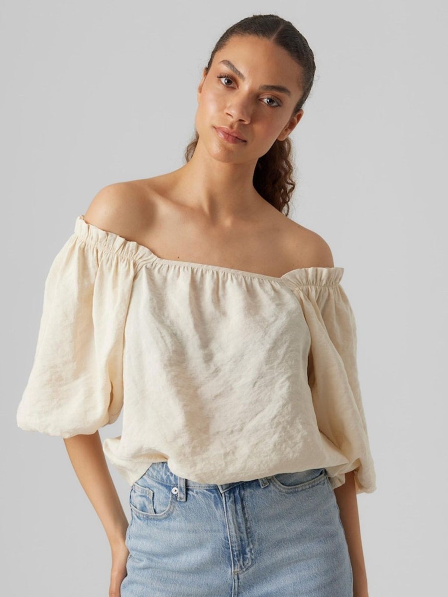 Dame Vero Moda T-Shirts & Toppe | Florence Top - Birch