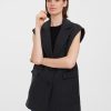 Dame Vero Moda Strik | Edna Waistcoat - Dark Grey Melange