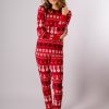 Dame TeeShoppen Undertoj & Stromper | Snowflake Women Pyjamas - Rod