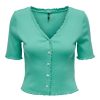 Dame ONLY Strik | Laila Button Top - Marine Green