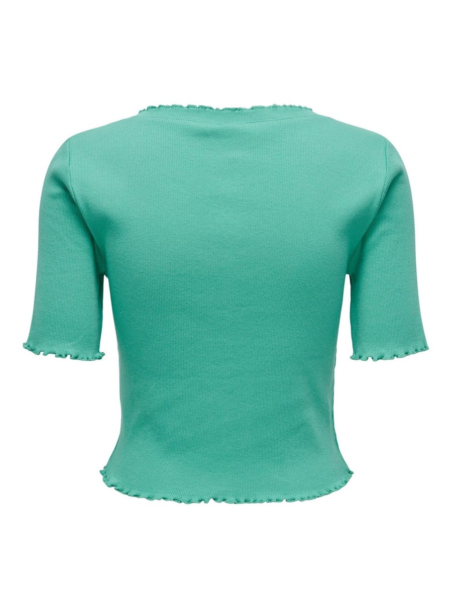 Dame ONLY Strik | Laila Button Top - Marine Green