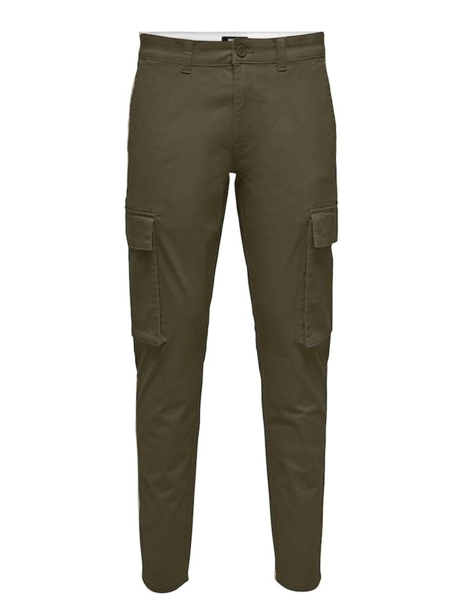 Herre Only u0026 Sons Bukser | Next Cargo Pants - Olive Night