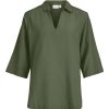 Dame VILA Skjorter & Bluser | Prisilla V-Neck 3/4 Tunic - Four Leaf Clover