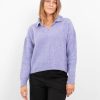 Dame Vero Moda Strik | Olina Collar Bluse - Jacaranda